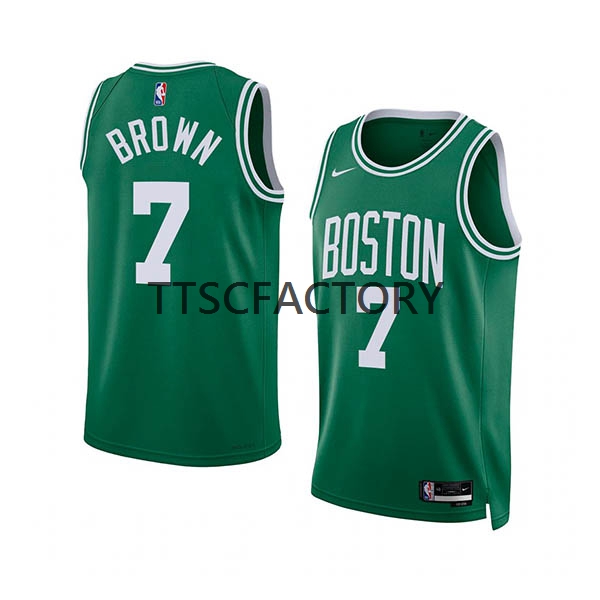 Boston Celtics Trikot Jaylen Brown 7 Nike 2022-23 Icon Edition Green Swingman - Herren